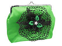 Dámská spoločenská kabelka zelená 1190A