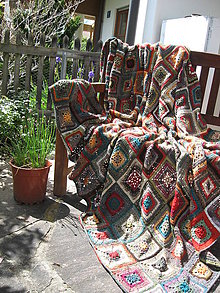 Úžitkový textil - Chalupárska deka "Lady Klimt" - 5487480_