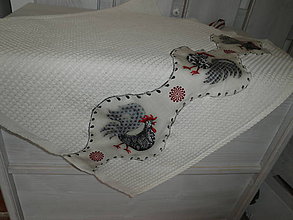 Úžitkový textil - Bavlněná vaflová utěrka Le Coq II - 5487968_