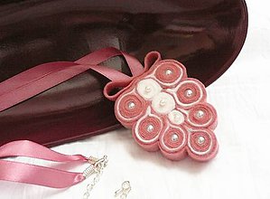Náhrdelníky - Náhrdelník- ružové hrozno - 5501534_
