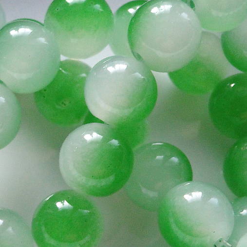 Sklenené dvojfarebné korálky 12mm-1ks (zelená)