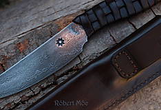 Príbory, varešky, pomôcky - Keltský damaškový nôž s púzdrom na opasok - 5501552_