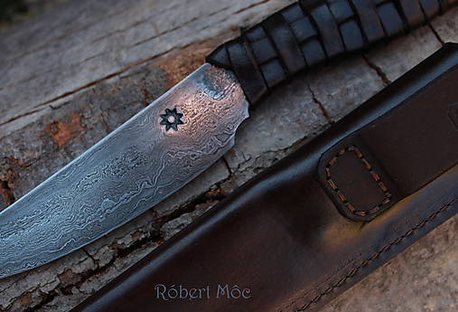  - Keltský damaškový nôž s púzdrom na opasok - 5501552_