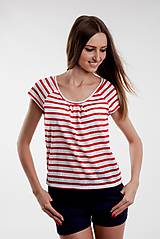Topy, tričká, tielka - Top červeno biely - Výpredaj - 5515651_