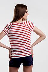 Topy, tričká, tielka - Top červeno biely - Výpredaj - 5515652_
