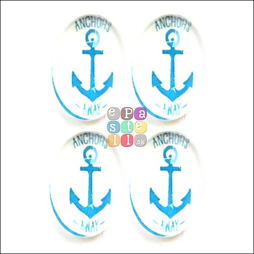 Korálky - (6444) Sklenený kabošon, 18 x 13 mm - 1 ks - 5515675_