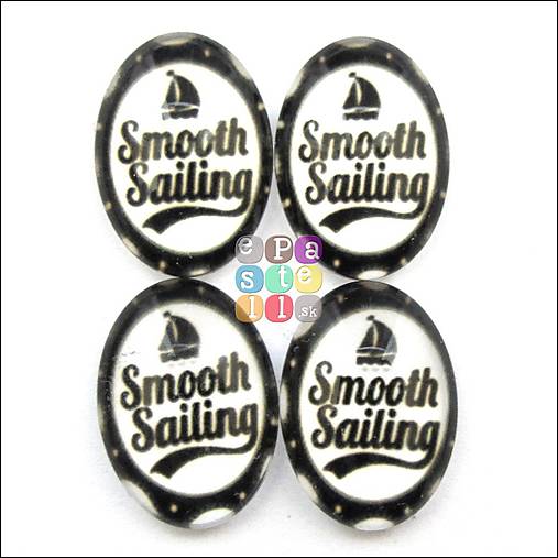 Korálky - (6447) Sklenený kabošon, 18 x 13 mm - 1 ks - 5515678_