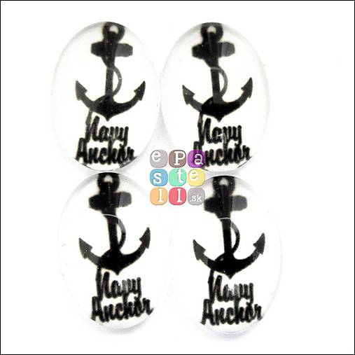 Korálky - (6458) Sklenený kabošon, 18 x 13 mm - 1 ks - 5515751_