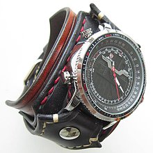 Náramky - Gotické hodinky hnedo čierne - 5513397_