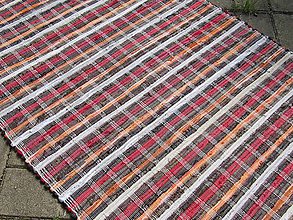 Úžitkový textil - koberec 80 x 130 cm hnedý pásikavý - 5522888_