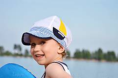 Detské čiapky - Plážová šiltovka s menom modrá - 5525068_