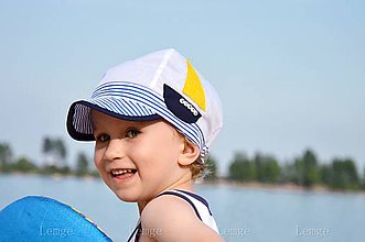 Detské čiapky - Plážová šiltovka s menom modrá - 5525068_