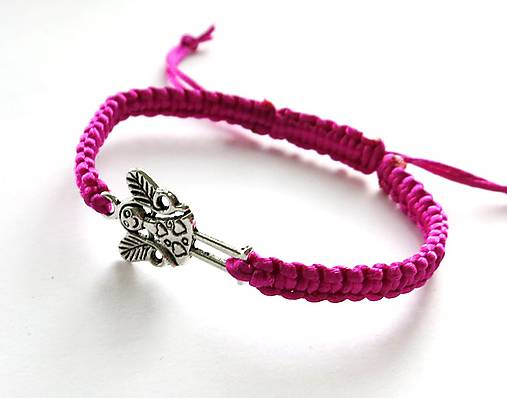Náramky - S anjelikom (fuchsia) - 5534633_