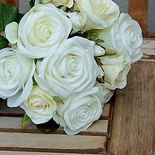 Kytice pre nevestu - White Rose ... svatební kytice - 5538929_