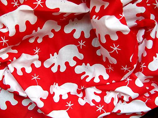 Detský textil - Červený hroch - 5539725_