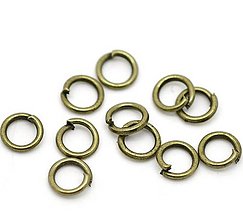 Komponenty - Spojovacie krúžky 5 mm bronzové - 10 kusov - 5539978_