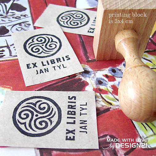 Materiál ručne robený - Triskelion: pečiatka 3x4 cm - 5538806_
