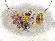 Náhrdelníky - kvetinový náhrdelník keď slnko zapadá - 5543914_