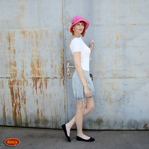  - růžový romantický letní klobouk, minipuntík - 5546557_