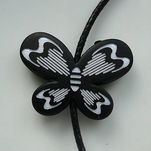 Motýľ plast 21x29mm-1ks (čierna)