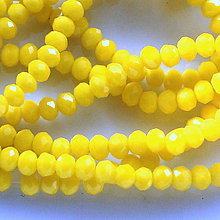 Korálky - Sklenená rondelka 3x2mm-1ks (žltá) - 5549808_
