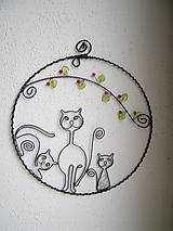 Dekorácie - mačky v kruhu 17cm - 5556391_