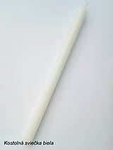 Polotovary - Sviečka z vosku biela - balenie 30 ks - 5563845_