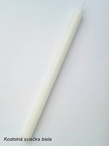 Polotovary - Sviečka z vosku biela - balenie 30 ks - 5563845_