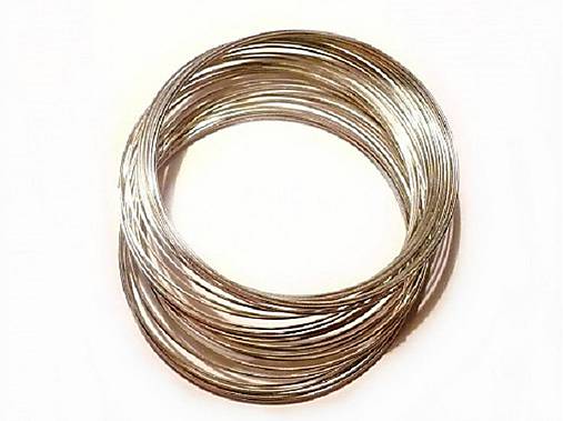 Komponenty - Postriebrený medený drôt priem. 1 mm, 4 m, , - 5568371_