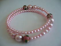 Sady šperkov - ...ružové náramok + náušnice - 5569939_