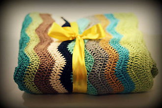 Detský textil - Vlnky vo farbách - 5576853_