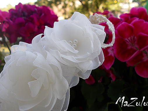 Ozdoby do vlasov - čelenka ivory s nádychom vintage - 5582357_
