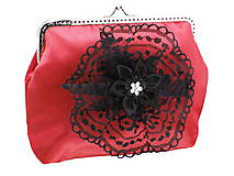 Dámská spoločenská kabelka červená 1190A1