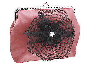 Taštičky - Dámská spoločenská kabelka staro růžová 1190A1 - 5586940_