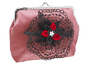 Kabelky - Dámská spoločenská kabelka staro růžová 1190A2 - 5586952_