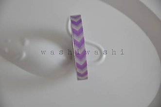 Papier - washi paska slim purple cik cak - 5586359_