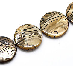 Korálky - Perleťová korálka placka 20mm - 5588037_