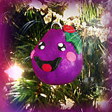 Dekorácie - Roztomilá vianočná ozdoba - fialová - 5586510_