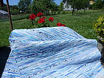 Úžitkový textil - Koberec svetlý modrý melír 160x73cm - 5589347_