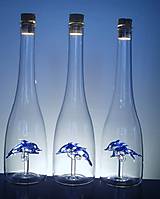 Nádoby - láhev s dvěma delfíny - 5592995_