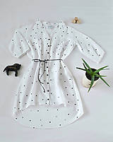 Šaty - Ľanové košeľové šaty pre mamu - 5593181_
