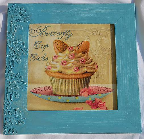 Dekorácie - Obrázok  "Butterfly Cupcake" - 5599226_