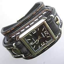 Náramky - Pánske kožené hodinky CASIO čierne - 5596739_