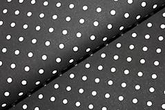 Detský textil - Evergreen - čiernobiela bodka (priemer 4 mm) - 5607930_