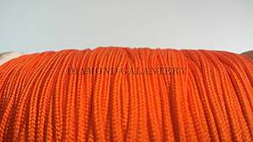 Galantéria - Shamballa šnúrka nylonová 1,5 mm - oranžová - 5608324_
