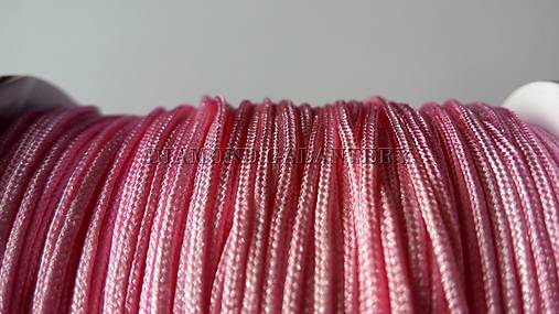 Shamballa šnúrka nylonová 1,5 mm - svetlo ružová