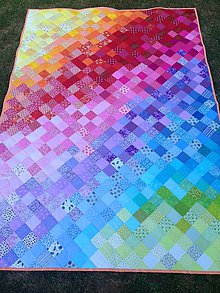 Úžitkový textil - Rainbow in the quilt - 5610452_