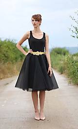 Sukne - MIDI tylová sukňa čierna ..kratšia - 5615555_