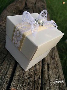 Darčeky pre svadobčanov - Svadobná darčeková krabička - 5621006_