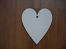 Polotovary - Drevené srdce 9 x 7,5 cm - 5627275_